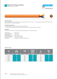 Nitrile Trailing Cable